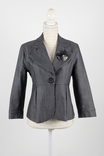 Just Cavalli Broş Detaylı Ceket Düz Paça Pantolon Takım