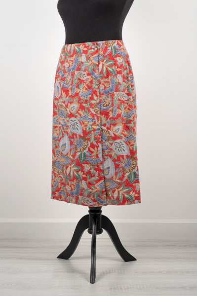 Talbots Petites Çiçek Desenli Envelop Koton Midi Etek