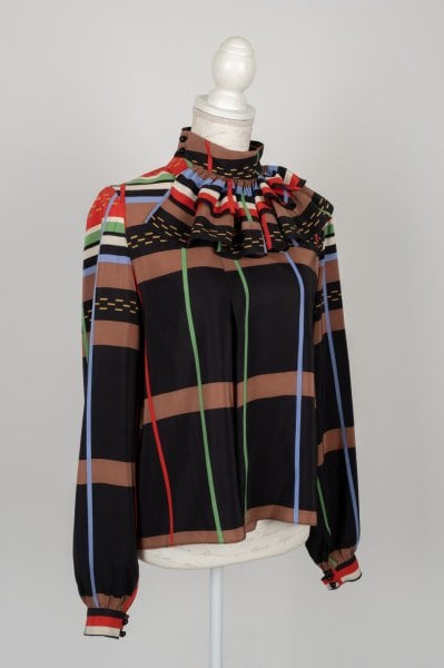 Studio Fong Leng 80's Vintage Yakası Fırfırlı Envelop Gömlek