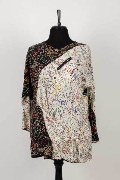 Fong Leng 80's Vintage İpek Mini Elbise