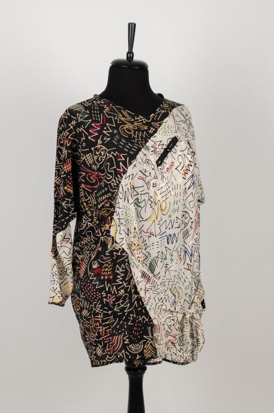 Fong Leng 80's Vintage İpek Mini Elbise