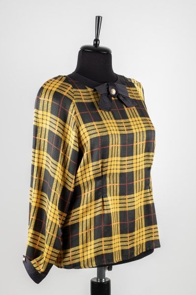 La Chine Classic by Galinda Wang 90's Vintage Ekose Bluz