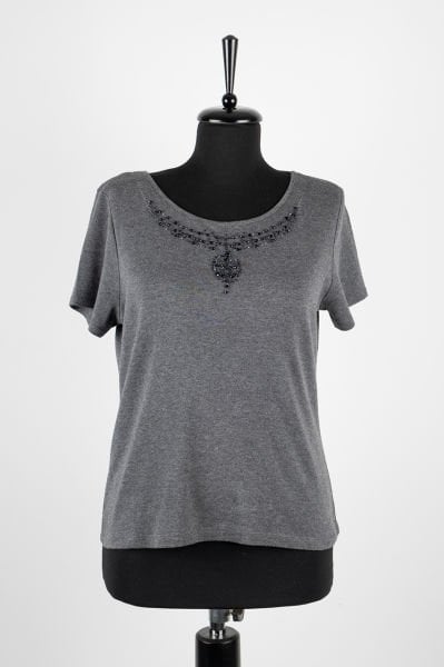 Emma James Petite Boncuk İşlemeli T-Shirt