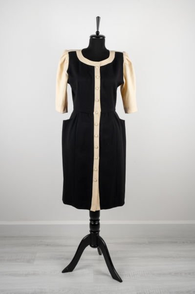 Emanuel Ungaro Parallele  70's Vintage Balon Kollu Elbise