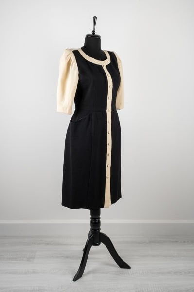 Emanuel Ungaro Parallele  70's Vintage Balon Kollu Elbise