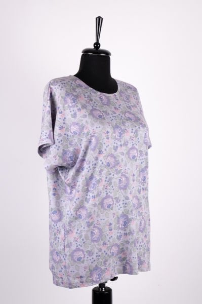 Time Style Oversize Çiçekli T-Shirt
