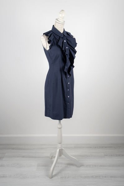 Red Valentino Fırfırlı Koton Gömlek Elbise