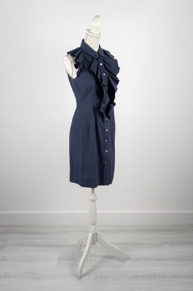 Red Valentino Fırfırlı Koton Gömlek Elbise