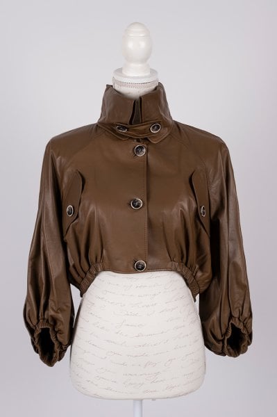 Derishow Deri Crop Ceket