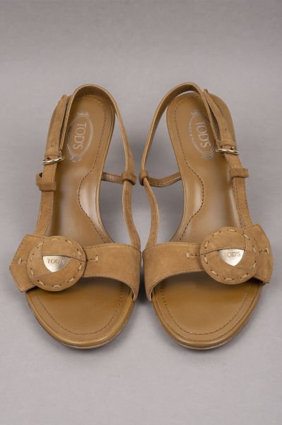 Tod's Minik Topuklu Deri Sandalet