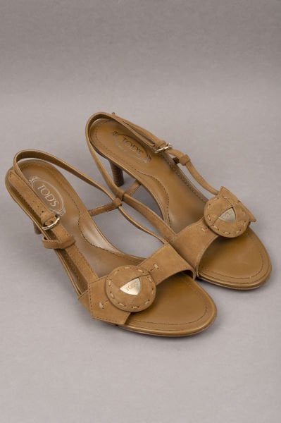 Tod's Minik Topuklu Deri Sandalet