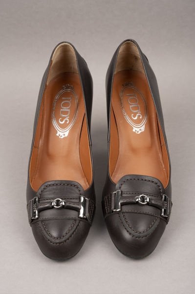 Tod's Toka Detaylı Topuklu Deri Ayakkabı