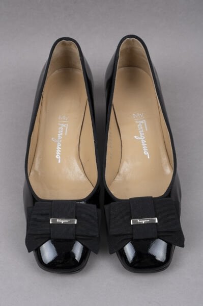 Ferragamo Mini Topuklu Rugan Ayakkabı