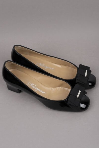 Ferragamo Mini Topuklu Rugan Ayakkabı