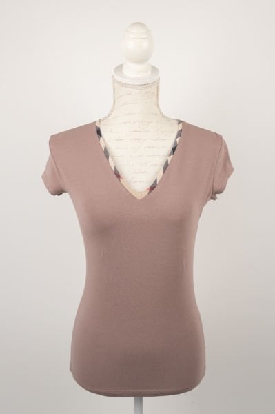 Burberry V Yaka T-Shirt