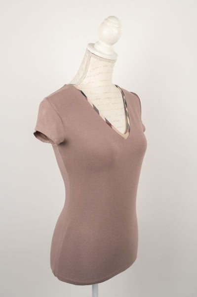 Burberry V Yaka T-Shirt