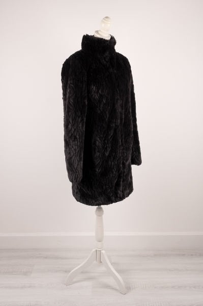 Dorothy Perkins Kendinden Desenli Suni Kürk Palto