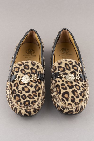 Roberto Cavalli Leopar Desenli Önü Tokalı Babet