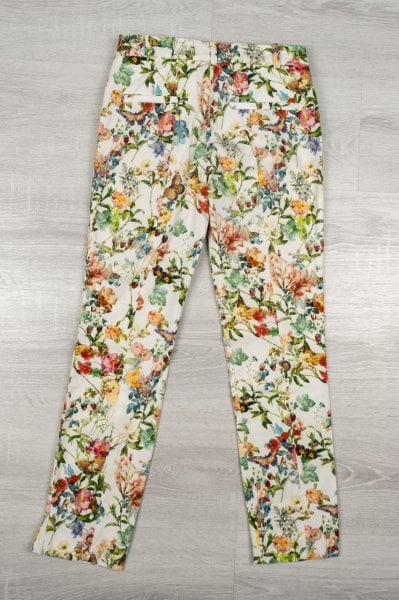 Zara Desenli Yandan Fermuarlı Skinny Pantolon