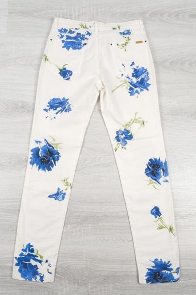 Zara Çiçekli Jean Pantolon