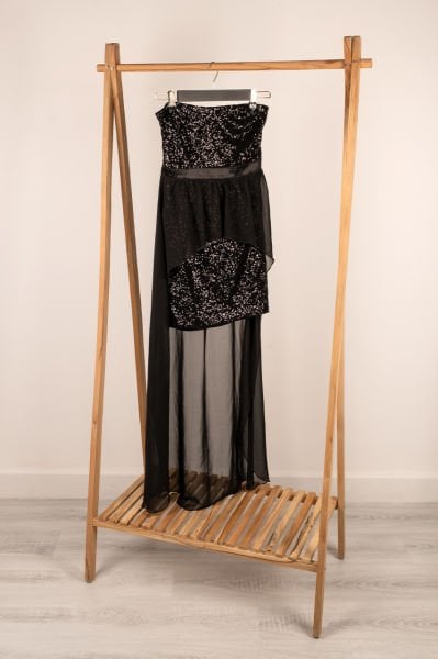Lila Rose Straplez Payetli Mini Elbise