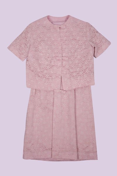 Özel Dikim 50's Vintage Dantelli Elbise Ceket Takım
