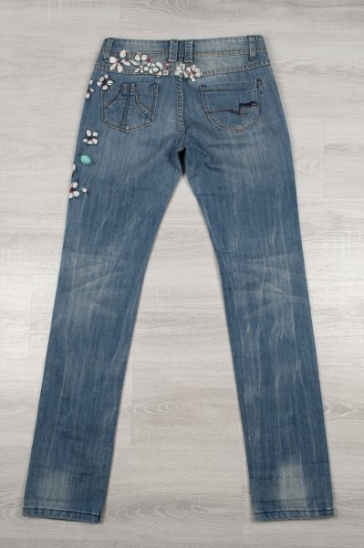 Desigual Çiçekli Jean Pantolon