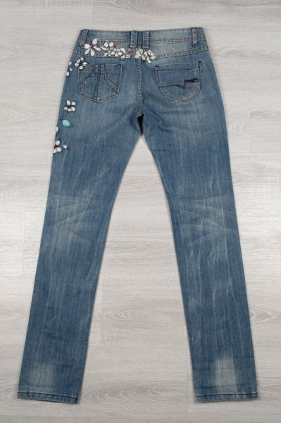 Desigual Çiçekli Jean Pantolon