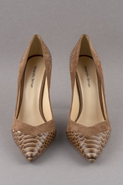 Alexandre Birman Yılan Derisi Süet Stiletto