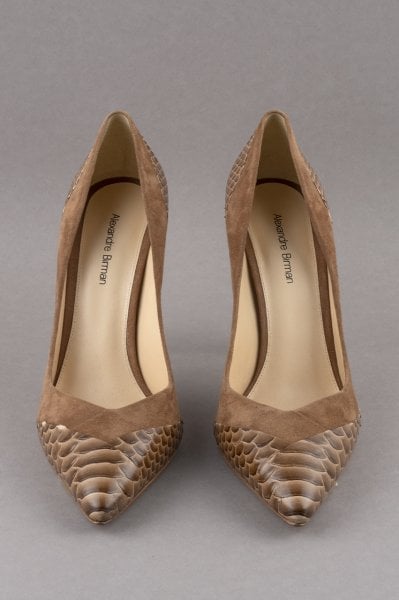 Alexandre Birman Yılan Derisi Süet Stiletto