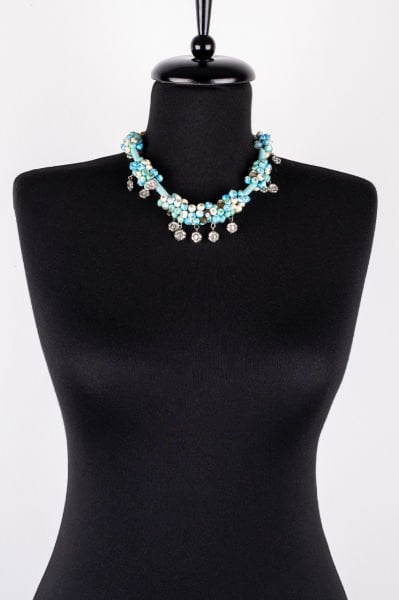 Tasarım Boncuklu Choker Kolye