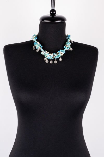 Tasarım Boncuklu Choker Kolye