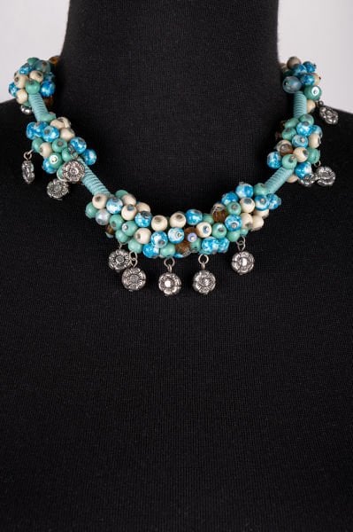 Tasarım Boncuklu Choker Kolye