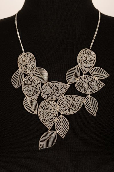 Accessorize Yaprak Formlu Gümüş Kolye