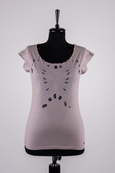 Mavi Cut Out Detaylı T-shirt