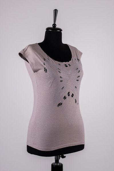 Mavi Cut Out Detaylı T-shirt