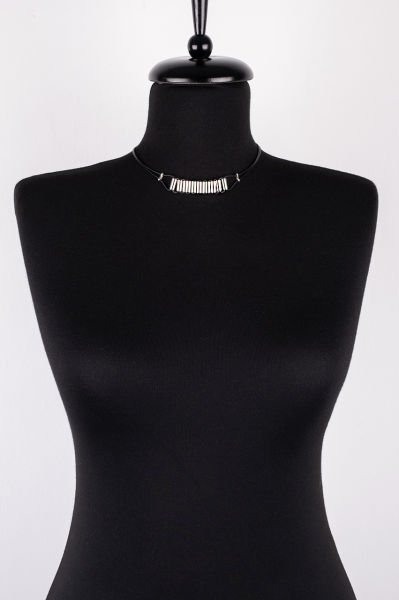 Tasarım Deri Choker Kolye