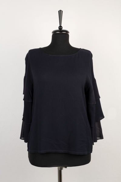 Massimo Dutti Kolları Fırfırlı Bluz