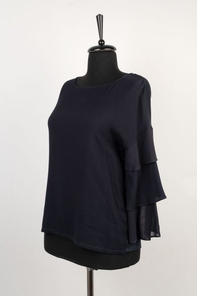 Massimo Dutti Kolları Fırfırlı Bluz