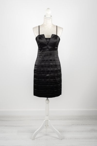 Nobis Saten Drapeli Mini Elbise