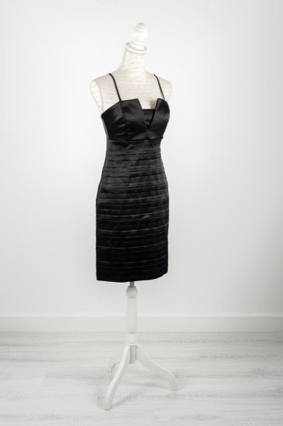 Nobis Saten Drapeli Mini Elbise